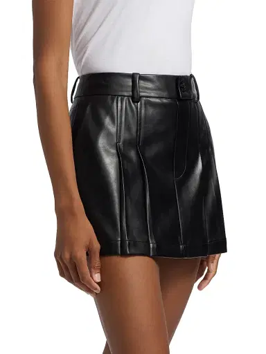 rag & bone Women's Esme Faux Leather Skort - Black | Thumbnail 4 rag & bone Women's Esme Faux Leather Skort - Black | Thumbnail 4