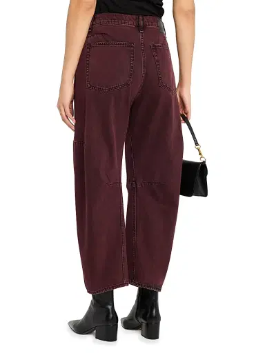 rag & bone Women's Charlie High-Rise Barrel-Leg Jeans - Brown | Thumbnail 4 rag & bone Women's Charlie High-Rise Barrel-Leg Jeans - Brown | Thumbnail 4