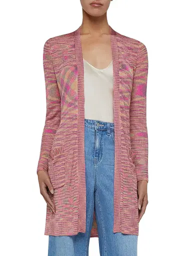 L'AGENCE Women's Neve Space-Dye Cardigan - Pink Purple | Thumbnail 3 L'AGENCE Women's Neve Space-Dye Cardigan - Pink Purple | Thumbnail 3
