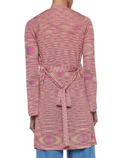 L'AGENCE Women's Neve Space-Dye Cardigan - Pink Purple | Thumbnail 4 L'AGENCE Women's Neve Space-Dye Cardigan - Pink Purple | Thumbnail 4