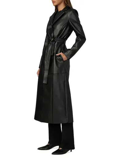 Joe's Jeans Women's The Faux Leather Long Coat - Black - Size XS | Thumbnail 4 Joe's Jeans Women's The Faux Leather Long Coat - Black - Size XS | Thumbnail 4