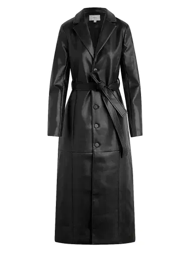 Joe's Jeans Women's The Faux Leather Long Coat - Black - Size XS | Thumbnail 1 Joe's Jeans Women's The Faux Leather Long Coat - Black - Size XS | Thumbnail 1