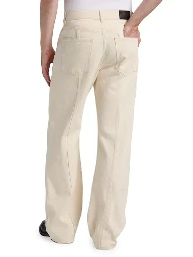 Helmut Lang Men's Ski Relaxed Fit Jeans - Ecru | Thumbnail 5 Helmut Lang Men's Ski Relaxed Fit Jeans - Ecru | Thumbnail 5
