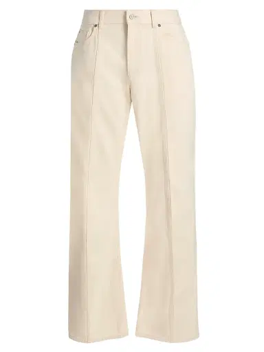 Helmut Lang Men's Ski Relaxed Fit Jeans - Ecru | Thumbnail 1 Helmut Lang Men's Ski Relaxed Fit Jeans - Ecru | Thumbnail 1