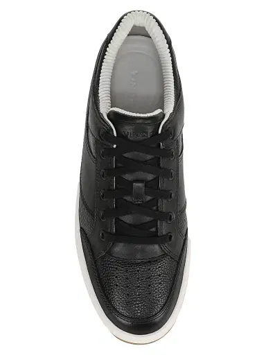Vince Men's Wilder Court Leather Lace-Up Sneakers - Black | Thumbnail 4 Vince Men's Wilder Court Leather Lace-Up Sneakers - Black | Thumbnail 4