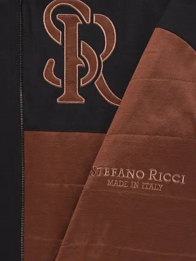 Stefano Ricci Men's Wool Hooded Bomber Jacket - Black | Thumbnail 2 Stefano Ricci Men's Wool Hooded Bomber Jacket - Black | Thumbnail 2