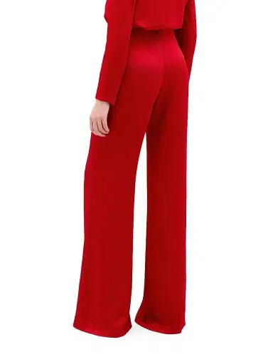 Silvia Tcherassi Women's Palermo Straight Pants - Rouge | Thumbnail 4 Silvia Tcherassi Women's Palermo Straight Pants - Rouge | Thumbnail 4