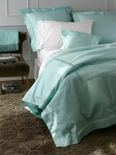 Matouk Nocturne Sheets & Pillowcase Set - Coral Full | Thumbnail 1 Matouk Nocturne Sheets & Pillowcase Set - Coral Full | Thumbnail 1