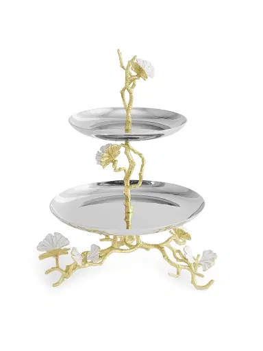 Michael Aram Butterfly Ginkgo Gold 2-Tier Etagere | Thumbnail 1 Michael Aram Butterfly Ginkgo Gold 2-Tier Etagere | Thumbnail 1