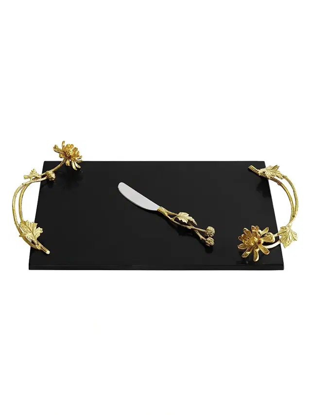 Dahlia Cheeseboard & Knife Set Dahlia Cheeseboard & Knife Set