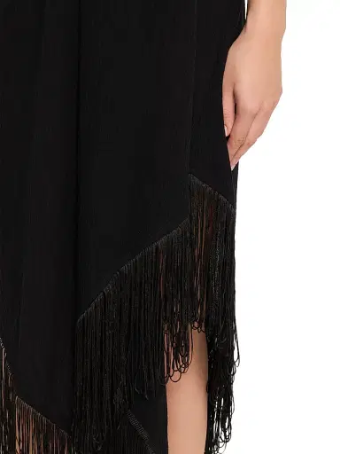 PQ Swim Women's Kate Fringe-Trim Dress - Black | Thumbnail 4 PQ Swim Women's Kate Fringe-Trim Dress - Black | Thumbnail 4