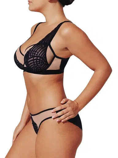 ThirdLove Women's Deco Lace Mesh Underwire Bra - Black - Size 38.5B | Thumbnail 3 ThirdLove Women's Deco Lace Mesh Underwire Bra - Black - Size 38.5B | Thumbnail 3
