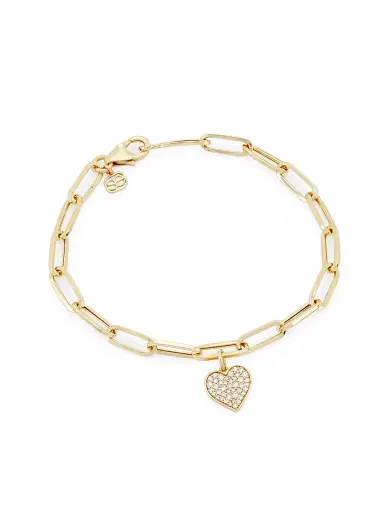 Sydney Evan Women's 14K Yellow Gold & 0.1 TCW Diamond Heart Charm Bracelet | Thumbnail 1 Sydney Evan Women's 14K Yellow Gold & 0.1 TCW Diamond Heart Charm Bracelet | Thumbnail 1