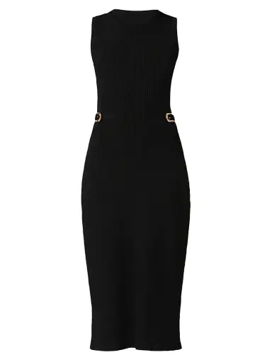 Shoshanna Women's Fleur Cut Out Sheath Midi-Dress - Jet | Thumbnail 1 Shoshanna Women's Fleur Cut Out Sheath Midi-Dress - Jet | Thumbnail 1