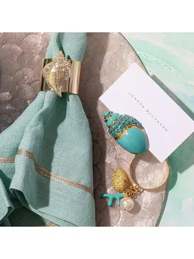 Joanna Buchanan Shell Napkin Ring 2-Piece Set - Gold | Thumbnail 2 Joanna Buchanan Shell Napkin Ring 2-Piece Set - Gold | Thumbnail 2