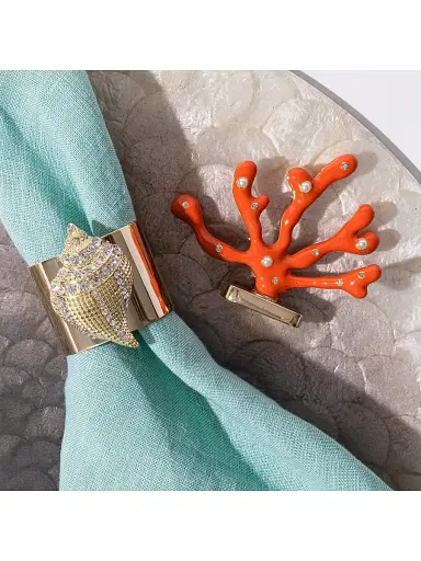 Joanna Buchanan Shell Napkin Ring 2-Piece Set - Gold | Thumbnail 3 Joanna Buchanan Shell Napkin Ring 2-Piece Set - Gold | Thumbnail 3