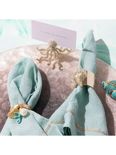 Joanna Buchanan Shell Napkin Ring 2-Piece Set - Gold | Thumbnail 4 Joanna Buchanan Shell Napkin Ring 2-Piece Set - Gold | Thumbnail 4