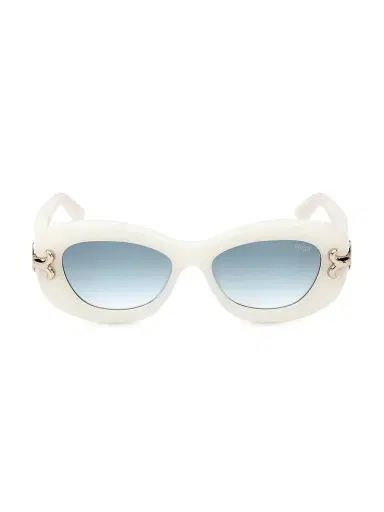 Pucci Women's 52MM Geometric Sunglasses - White | Thumbnail 1 Pucci Women's 52MM Geometric Sunglasses - White | Thumbnail 1