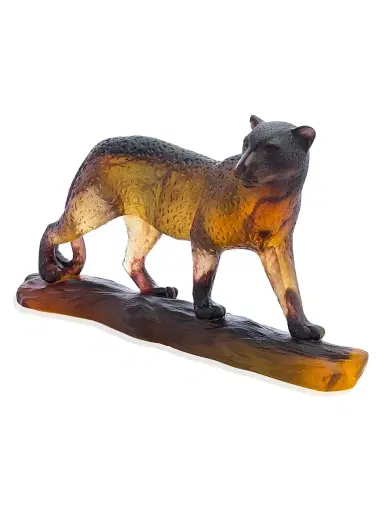 Daum Crystal Leopard Figurine | Thumbnail 1 Daum Crystal Leopard Figurine | Thumbnail 1