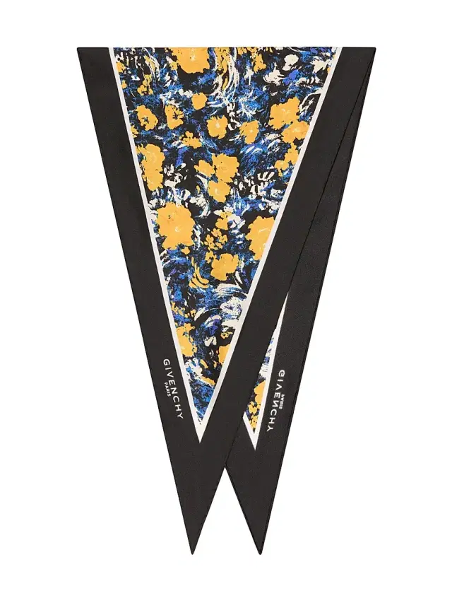 Women's Losange in Silk with Floral Print - Navy Multi Women's Losange in Silk with Floral Print - Navy Multi
