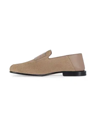 Givenchy Women's Label Loafers in Suede - Beige | Thumbnail 2 Givenchy Women's Label Loafers in Suede - Beige | Thumbnail 2