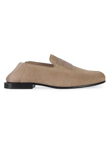 Givenchy Women's Label Loafers in Suede - Beige | Thumbnail 1 Givenchy Women's Label Loafers in Suede - Beige | Thumbnail 1