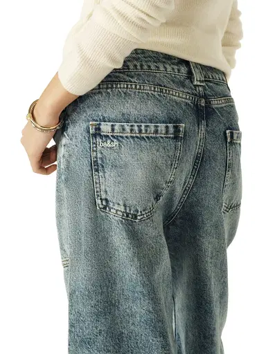 Ba&sh Women's Mellou High-Rise Wide-Leg Jeans - Blue - Size Medium | Thumbnail 5 Ba&sh Women's Mellou High-Rise Wide-Leg Jeans - Blue - Size Medium | Thumbnail 5