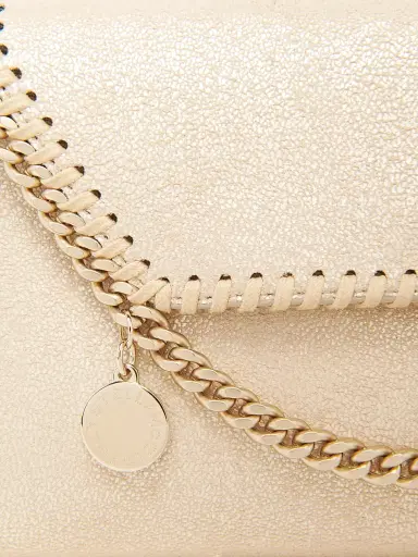 Stella McCartney Women's Falabella Eco Shiny Dotted Chamois Chain Wallet - Gold | Thumbnail 5 Stella McCartney Women's Falabella Eco Shiny Dotted Chamois Chain Wallet - Gold | Thumbnail 5