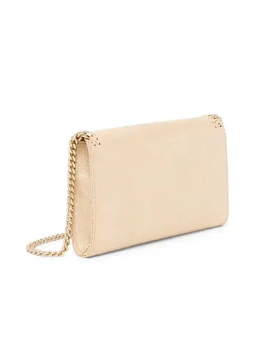 Stella McCartney Women's Falabella Eco Shiny Dotted Chamois Chain Wallet - Gold | Thumbnail 7 Stella McCartney Women's Falabella Eco Shiny Dotted Chamois Chain Wallet - Gold | Thumbnail 7