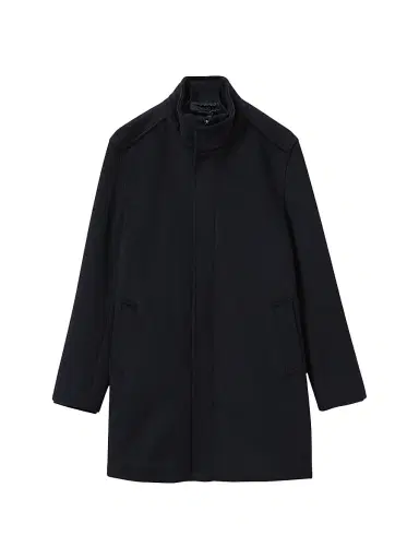 Reiss Men's Fuel Felt Coat - Navy | Thumbnail 1 Reiss Men's Fuel Felt Coat - Navy | Thumbnail 1