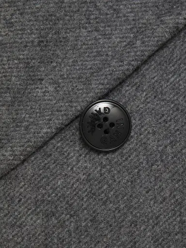 Ganni Women's Wool-Blend Double-Breasted Trench Coat - Pewter Melange | Thumbnail 7 Ganni Women's Wool-Blend Double-Breasted Trench Coat - Pewter Melange | Thumbnail 7