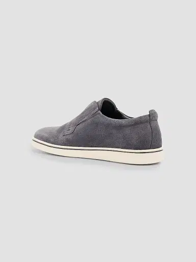 Ferragamo Men's Alfie Suede Gancini-Stamp Low-Top Sneakers | Thumbnail 2 Ferragamo Men's Alfie Suede Gancini-Stamp Low-Top Sneakers | Thumbnail 2