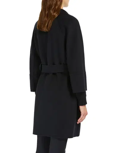 Max Mara Women's Short Double Faced Wool Coat - Midnightblue - Size 8 | Thumbnail 3 Max Mara Women's Short Double Faced Wool Coat - Midnightblue - Size 8 | Thumbnail 3