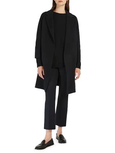 Max Mara Women's Short Double Faced Wool Coat - Midnightblue - Size 8 | Thumbnail 4 Max Mara Women's Short Double Faced Wool Coat - Midnightblue - Size 8 | Thumbnail 4