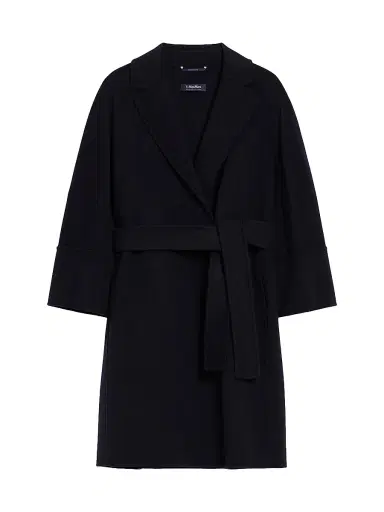 Max Mara Women's Short Double Faced Wool Coat - Midnightblue - Size 8 | Thumbnail 1 Max Mara Women's Short Double Faced Wool Coat - Midnightblue - Size 8 | Thumbnail 1