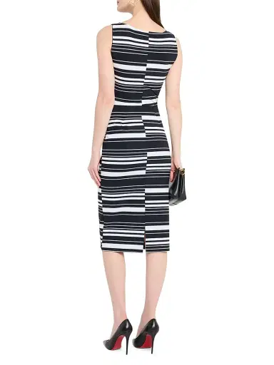Chiara Boni La Petite Robe Women's Striped Bodycon Midi-Dress | Thumbnail 4 Chiara Boni La Petite Robe Women's Striped Bodycon Midi-Dress | Thumbnail 4