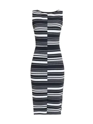 Chiara Boni La Petite Robe Women's Striped Bodycon Midi-Dress | Thumbnail 1 Chiara Boni La Petite Robe Women's Striped Bodycon Midi-Dress | Thumbnail 1