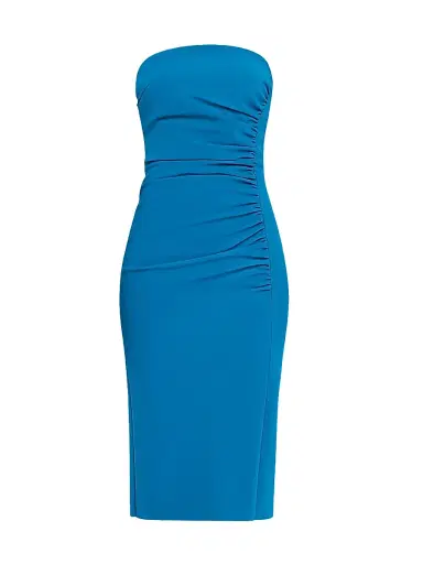 Chiara Boni La Petite Robe Women's Ruched Body-Con Strapless Midi-Dress | Thumbnail 1 Chiara Boni La Petite Robe Women's Ruched Body-Con Strapless Midi-Dress | Thumbnail 1