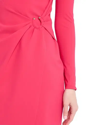 Chiara Boni La Petite Robe Women's Gathered Sheath Midi-Dress | Thumbnail 5 Chiara Boni La Petite Robe Women's Gathered Sheath Midi-Dress | Thumbnail 5