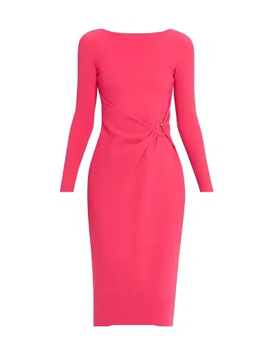 Chiara Boni La Petite Robe Women's Gathered Sheath Midi-Dress | Thumbnail 1 Chiara Boni La Petite Robe Women's Gathered Sheath Midi-Dress | Thumbnail 1