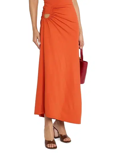 Significant Other Women's Shelby U-Ring Draped Maxi Skirt - Red | Thumbnail 3 Significant Other Women's Shelby U-Ring Draped Maxi Skirt - Red | Thumbnail 3