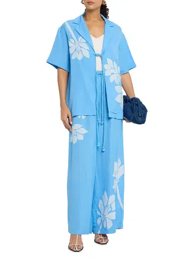 Significant Other Women's Tammy Drawstring Pants - Blue Pattern | Thumbnail 2 Significant Other Women's Tammy Drawstring Pants - Blue Pattern | Thumbnail 2