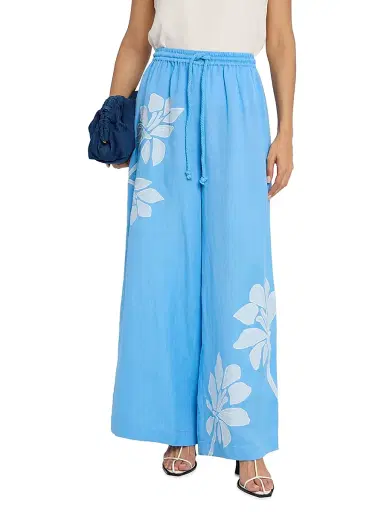 Significant Other Women's Tammy Drawstring Pants - Blue Pattern | Thumbnail 3 Significant Other Women's Tammy Drawstring Pants - Blue Pattern | Thumbnail 3