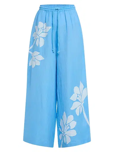 Significant Other Women's Tammy Drawstring Pants - Blue Pattern | Thumbnail 1 Significant Other Women's Tammy Drawstring Pants - Blue Pattern | Thumbnail 1