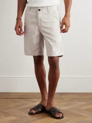Vilebrequin Ponche Straight-Leg Stretch Lyocell and Cotton-Blend Gabardine Shorts - Men | Thumbnail 3 Vilebrequin Ponche Straight-Leg Stretch Lyocell and Cotton-Blend Gabardine Shorts - Men | Thumbnail 3