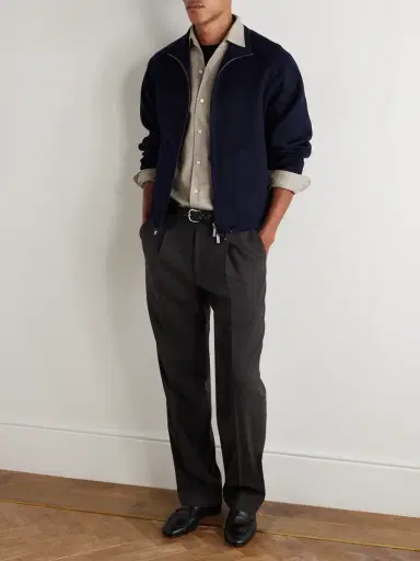 Zegna Cotton and Cashmere-Blend Shirt - Men | Thumbnail 2 Zegna Cotton and Cashmere-Blend Shirt - Men | Thumbnail 2