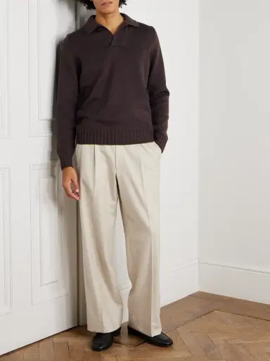Thom Sweeney Skipper Wool Polo Shirt - Men | Thumbnail 2 Thom Sweeney Skipper Wool Polo Shirt - Men | Thumbnail 2
