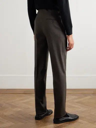 Thom Sweeney Slim-Fit Tapered Wool Trousers - Men | Thumbnail 4 Thom Sweeney Slim-Fit Tapered Wool Trousers - Men | Thumbnail 4