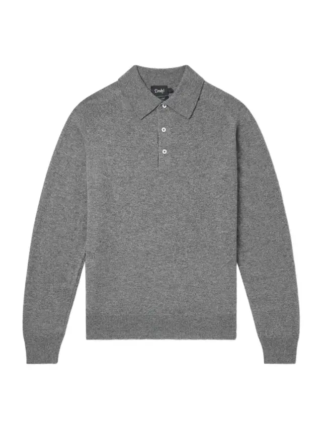 Wool and Alpaca-Blend Polo Shirt - Men Wool and Alpaca-Blend Polo Shirt - Men