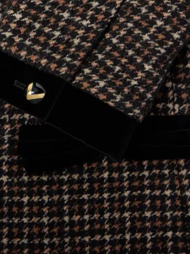 Valentino Garavani Cotton Velvet-Trimmed Houndstooth Wool-Blend Jacket - Men | Thumbnail 4 Valentino Garavani Cotton Velvet-Trimmed Houndstooth Wool-Blend Jacket - Men | Thumbnail 4
